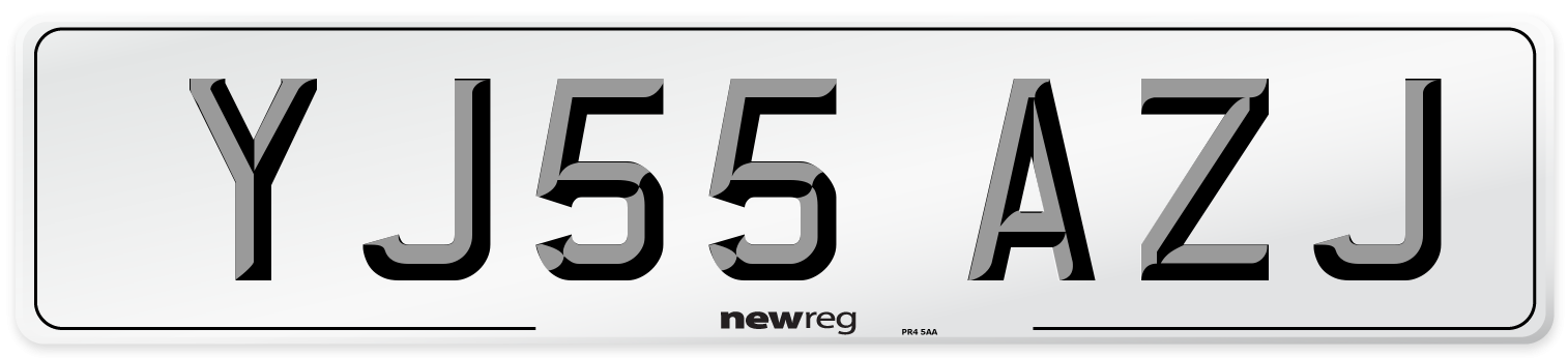 YJ55 AZJ Number Plate from New Reg